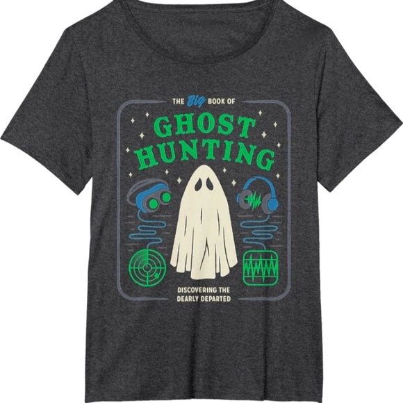 "The Big Book of Ghost Hunting T-shirt" SM Dark Gray - Picture 2 of 8